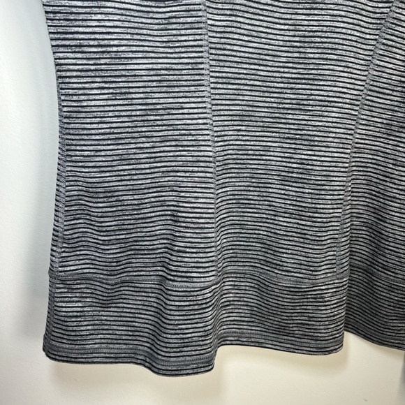 Lukka Womens Hooded Athletic Jacket Gray Black Stripe Neon Zip Thumb Holes Sz XL - Picture 13 of 15